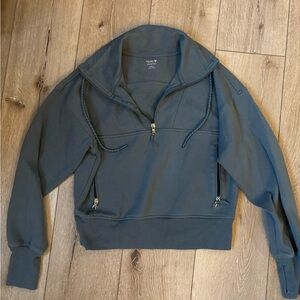 Gray Quarter-Zip Pullover